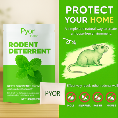 Pyor Pouches™ All-Natural Mouse & Rodent Repellent | Child & Pet Safe Home Defense for Basements, Garages & RVs